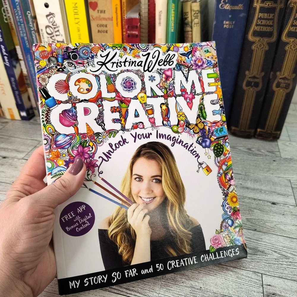Color Me Creative Kristina Webb‎ 2015 First Edition Softcover Art Challenge Book
